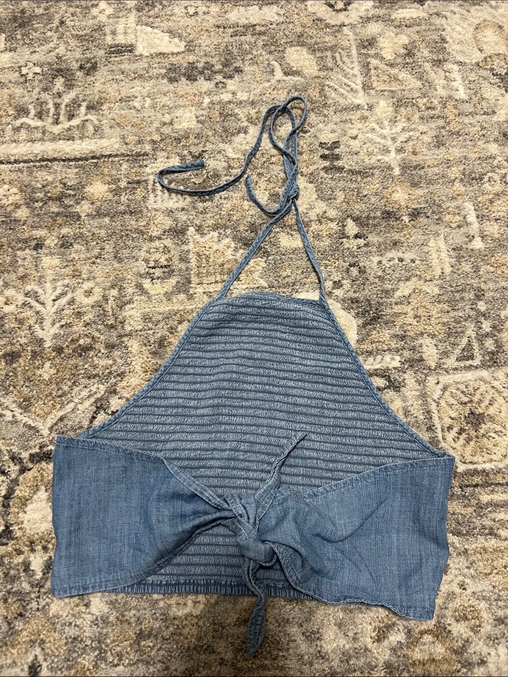 Hollister Blue Halter Crop Top - Picture 2 of 2